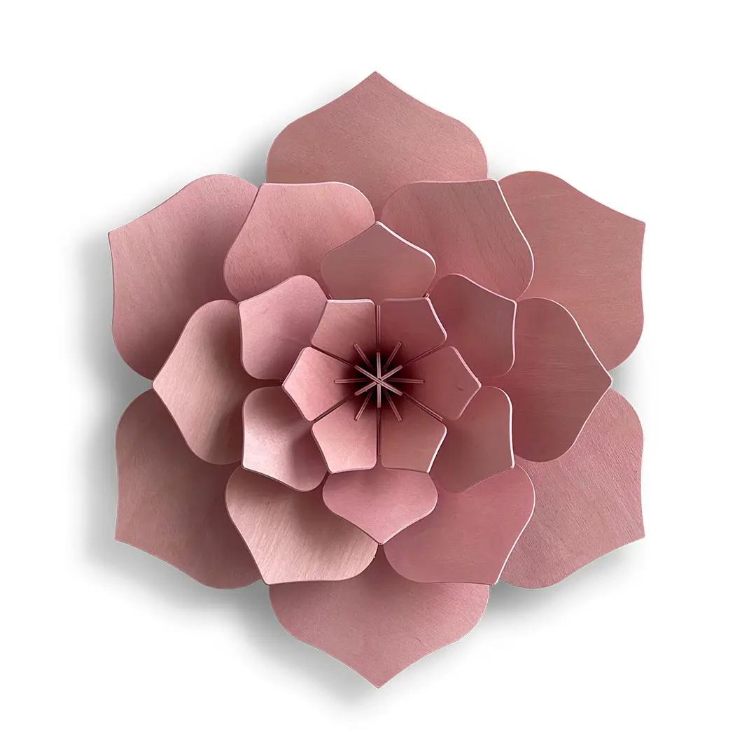 Lovi 3D Puzzle Decor Flower 24cm Light Pink